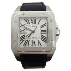 Cartier Santos 100 XL Watch Stainless Steel Extra Large Size 45 mm