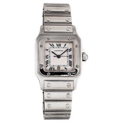 Reloj Cartier Santos 1564 esfera romana blanca, años 80
