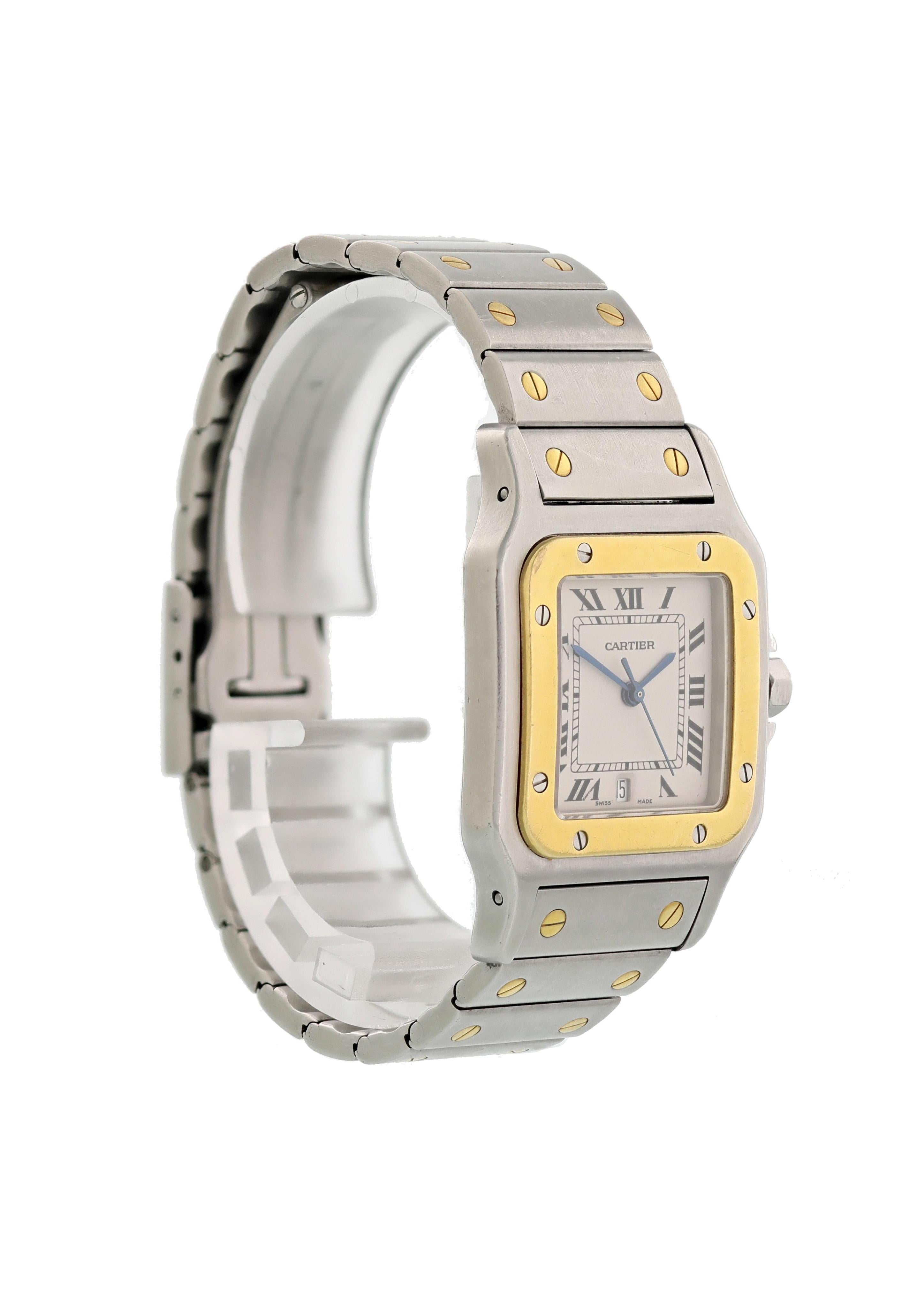 Cartier Santos 1566 Men’s Watch In Excellent Condition In New York, NY