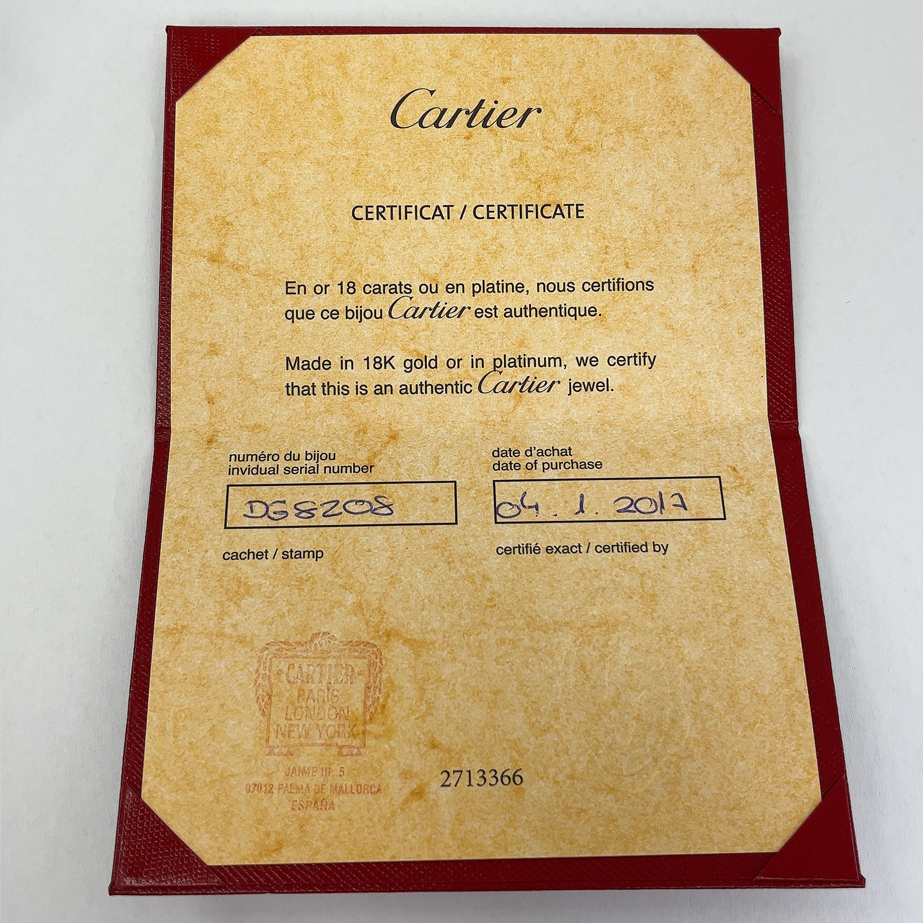 Boutons de manchette Cartier Santos en acier inoxydable et or 18ct en vente 2