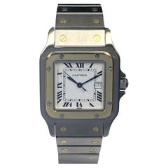 Used Cartier Santos 18k and Steel Self Winding Large Wrist Watch