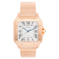Cartier Santos 18K Rose Gold Large Men's Watch WGSA0007