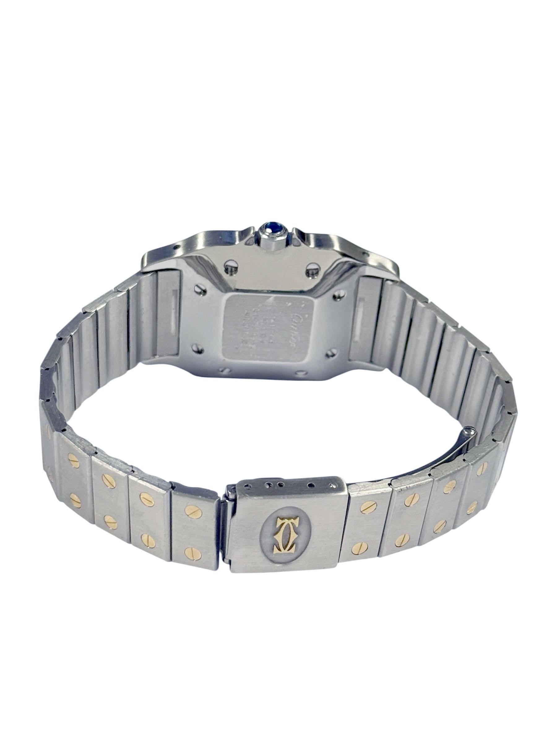 Cartier Santos 18k & Stahl große Automatik-Armbanduhr für Damen oder Herren im Angebot