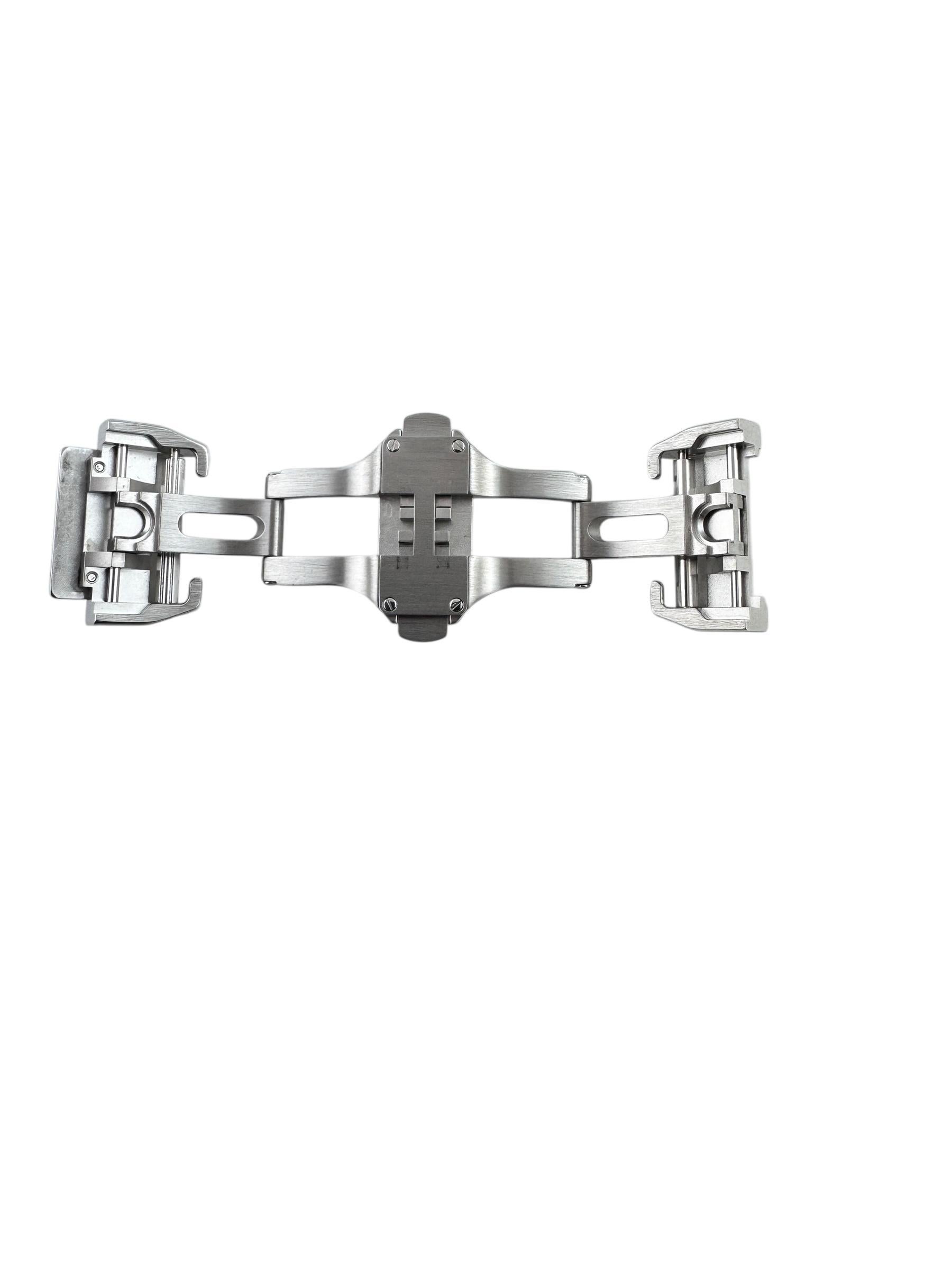 Cartier Santos 18K White Gold Replacement Butterfly Folding Clasp #20663 For Sale 2