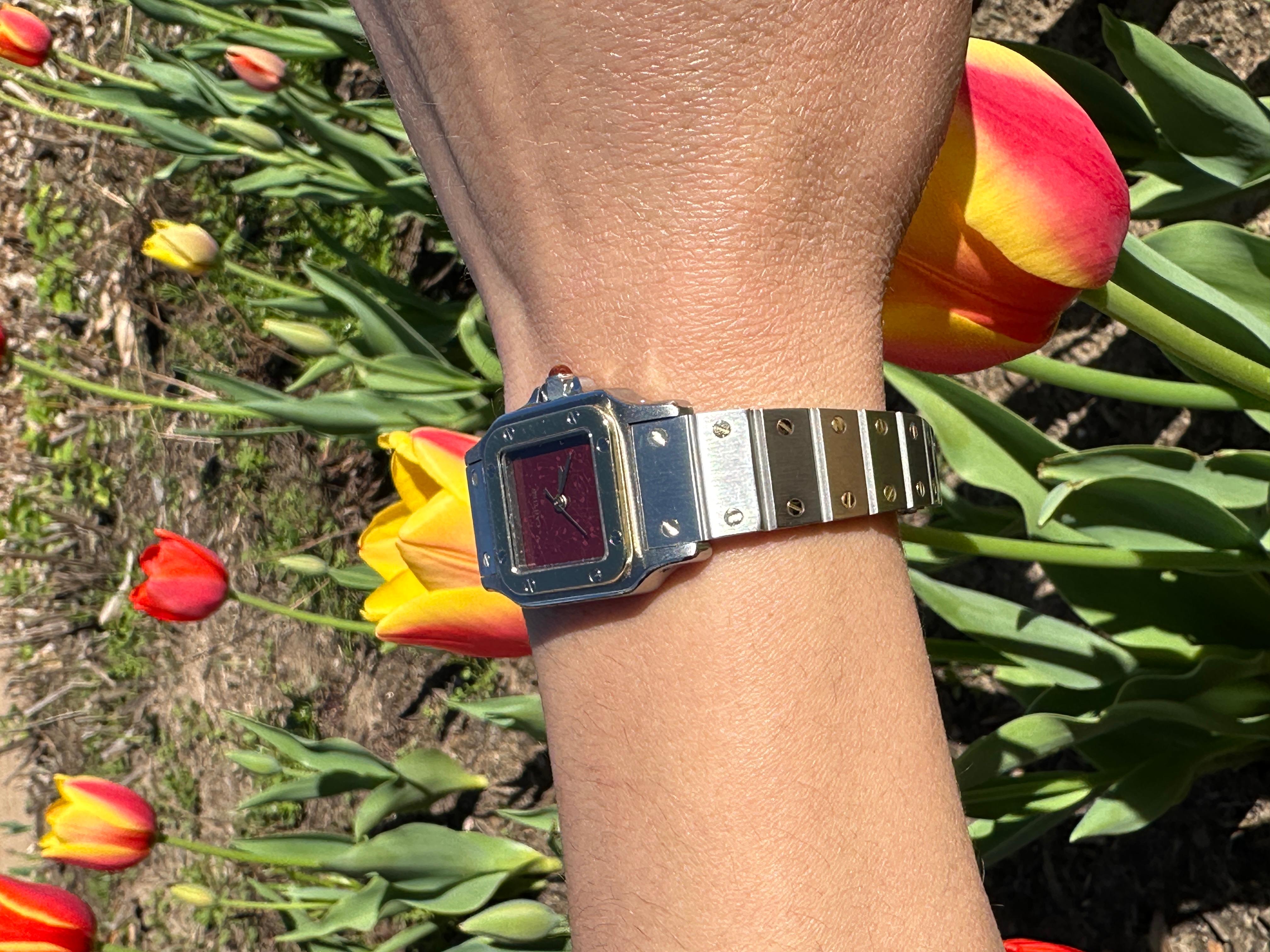 Cartier Santos 18k Yellow Gold And Stainless 