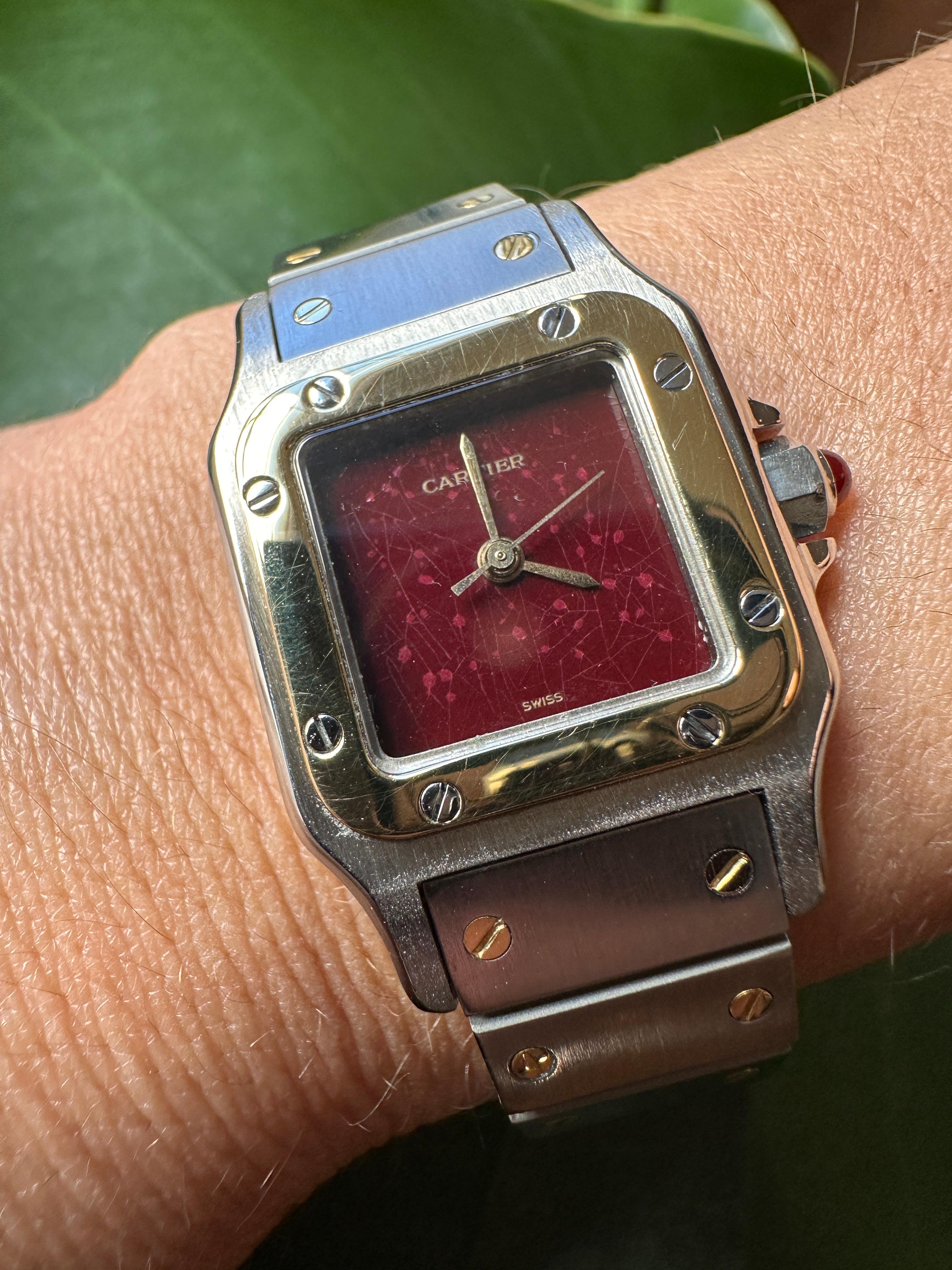 Sehr seltene Cartier Santos Uhr mit 