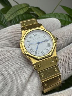 Cartier Santos 18k Yellow Gold Men's Watch