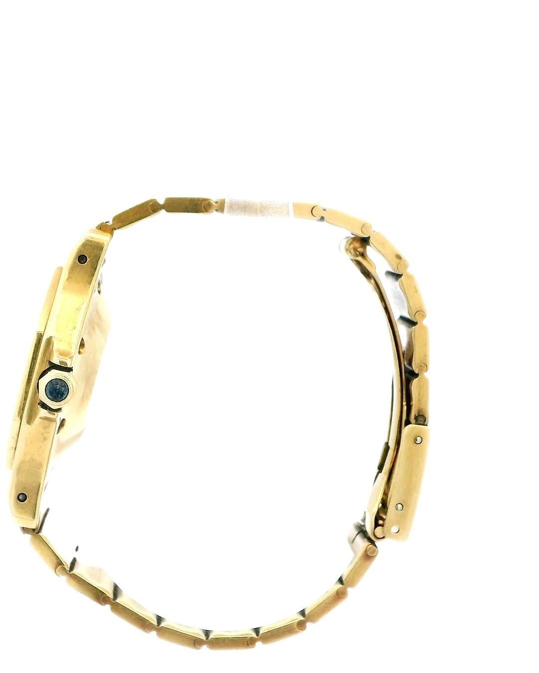 Cartier Santos: 18 Karat Gelbgold Damenuhr Santos 2