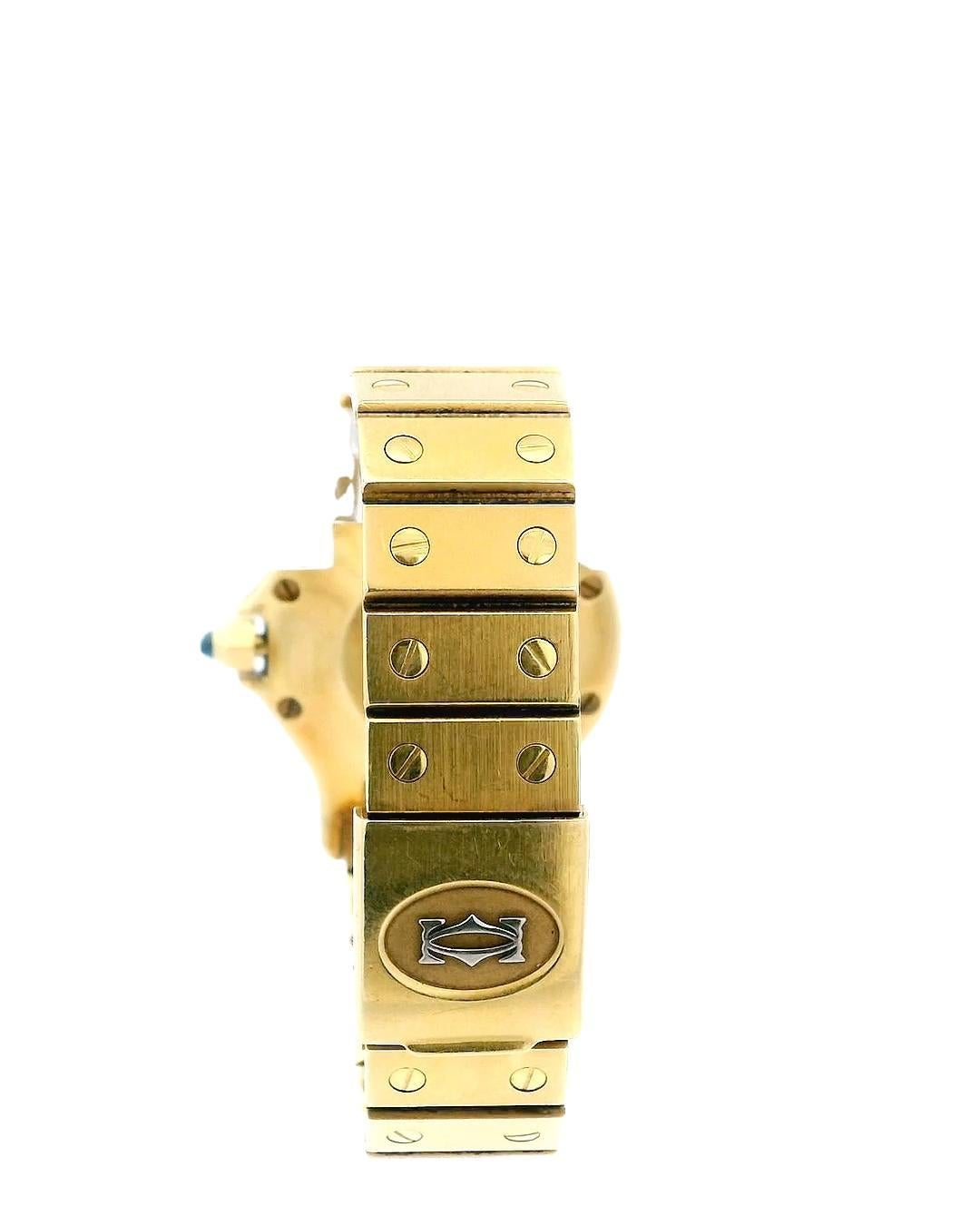 Cartier Santos: 18 Karat Gelbgold Damenuhr Santos 3