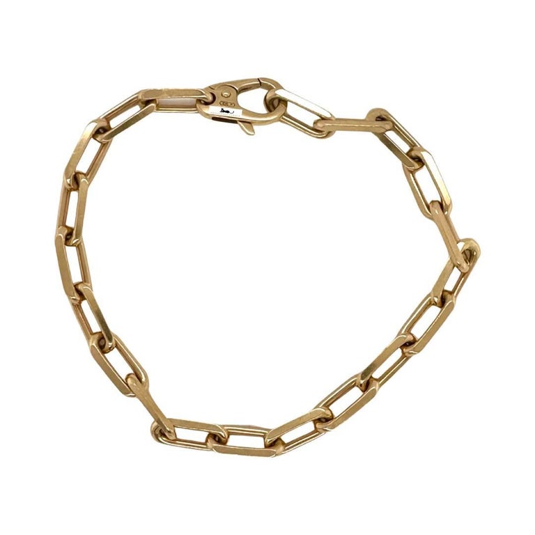 Cartier Santos Gliederkette Armband aus 18 Karat Gelbgold im Angebot bei 1stDibs