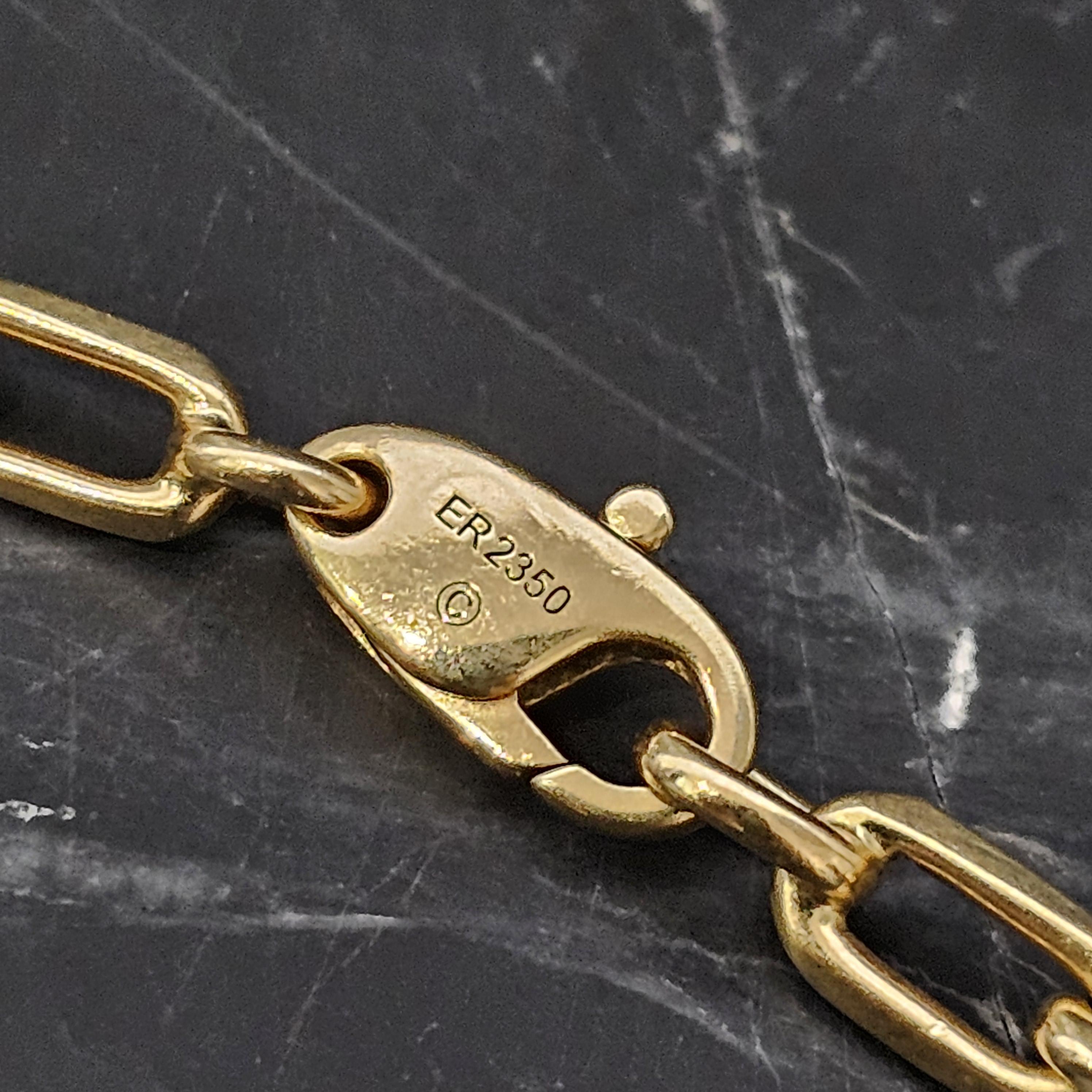 Cartier Santos 18k Yellow Gold Mens Chain Necklace 24