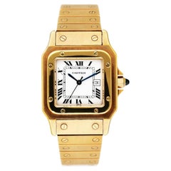 Cartier Santos Montre pour homme en or jaune 18 carats