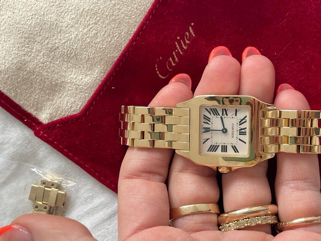 Contemporary Cartier Santos 18k Yellow Gold Watch