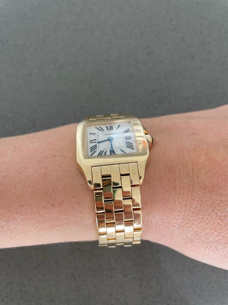 Cartier Santos 18k Yellow Gold Watch In Excellent Condition In Brisbane, AU