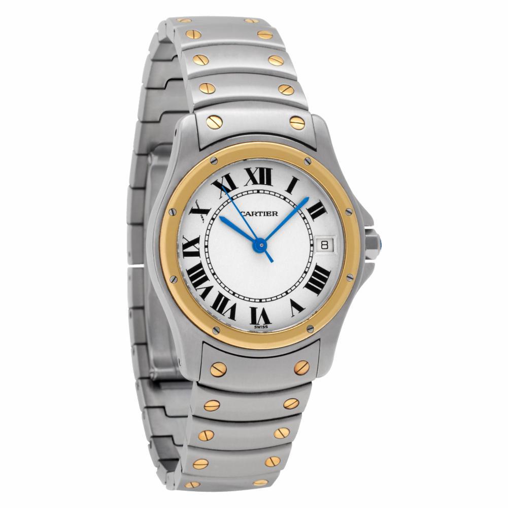 Modern Cartier Santos 1910 Stainless Steel Ivory Dial Automatic Watch