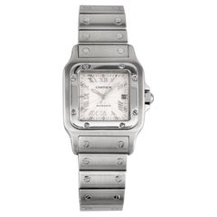 Orologio Cartier Santos 2319 Quadrante Guilloché in acciaio, anni '90