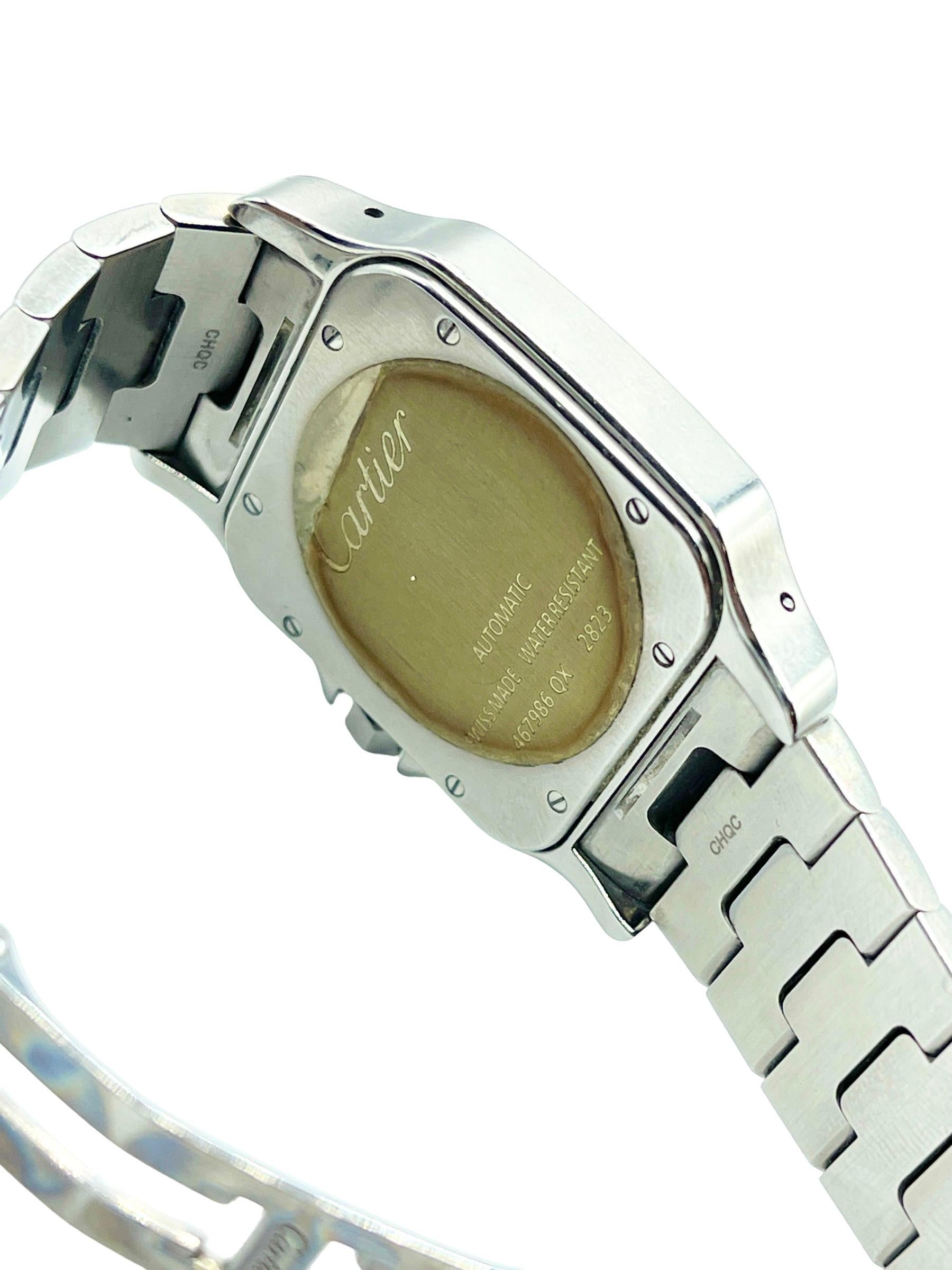 Cartier Santos 2823 34,5 mm Unisex-Uhr mit zweifarbiger Bi-Colour im Angebot 5