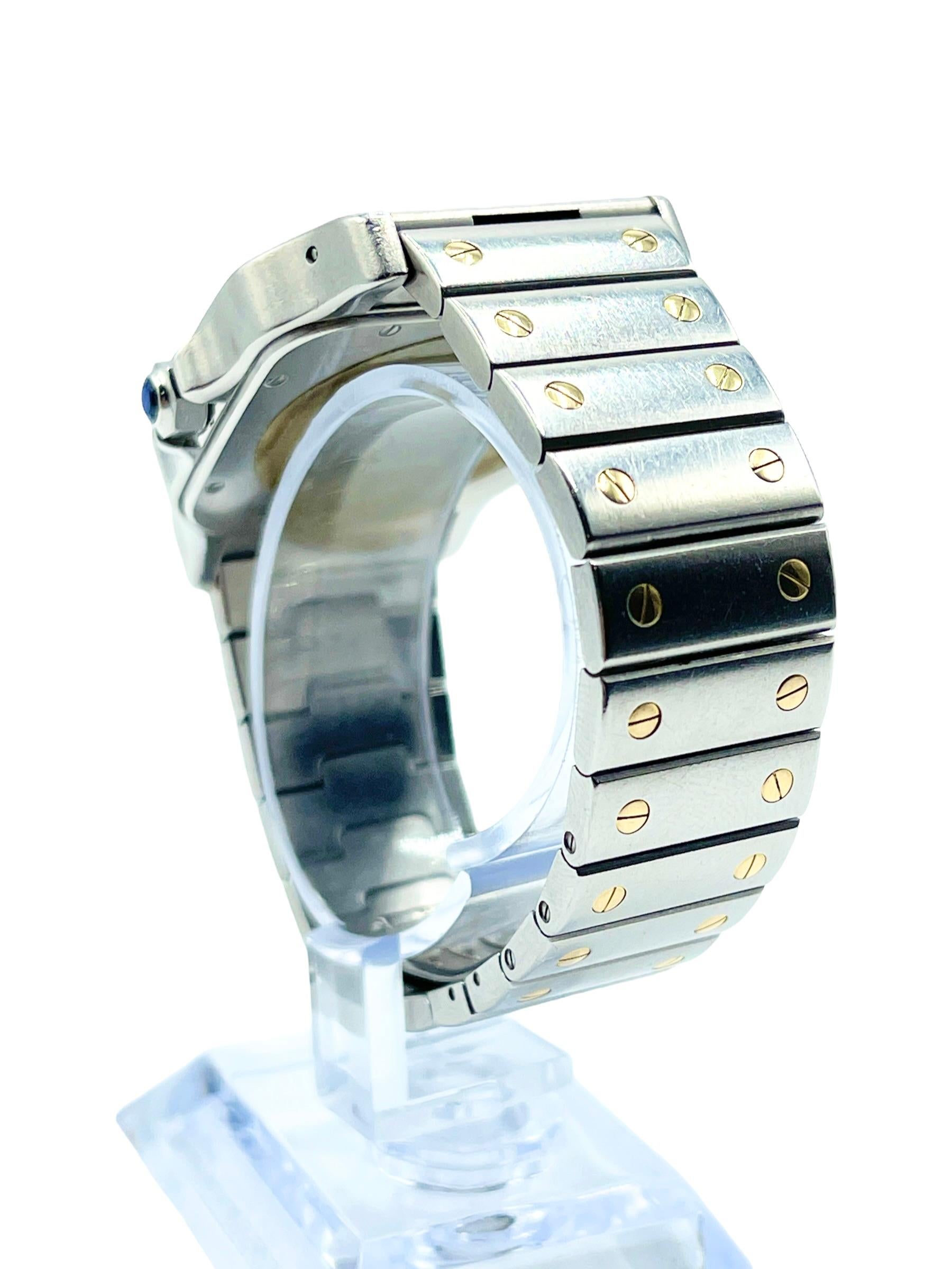Cartier Santos 2823 34,5 mm Unisex-Uhr mit zweifarbiger Bi-Colour im Zustand „Relativ gut“ im Angebot in London, GB