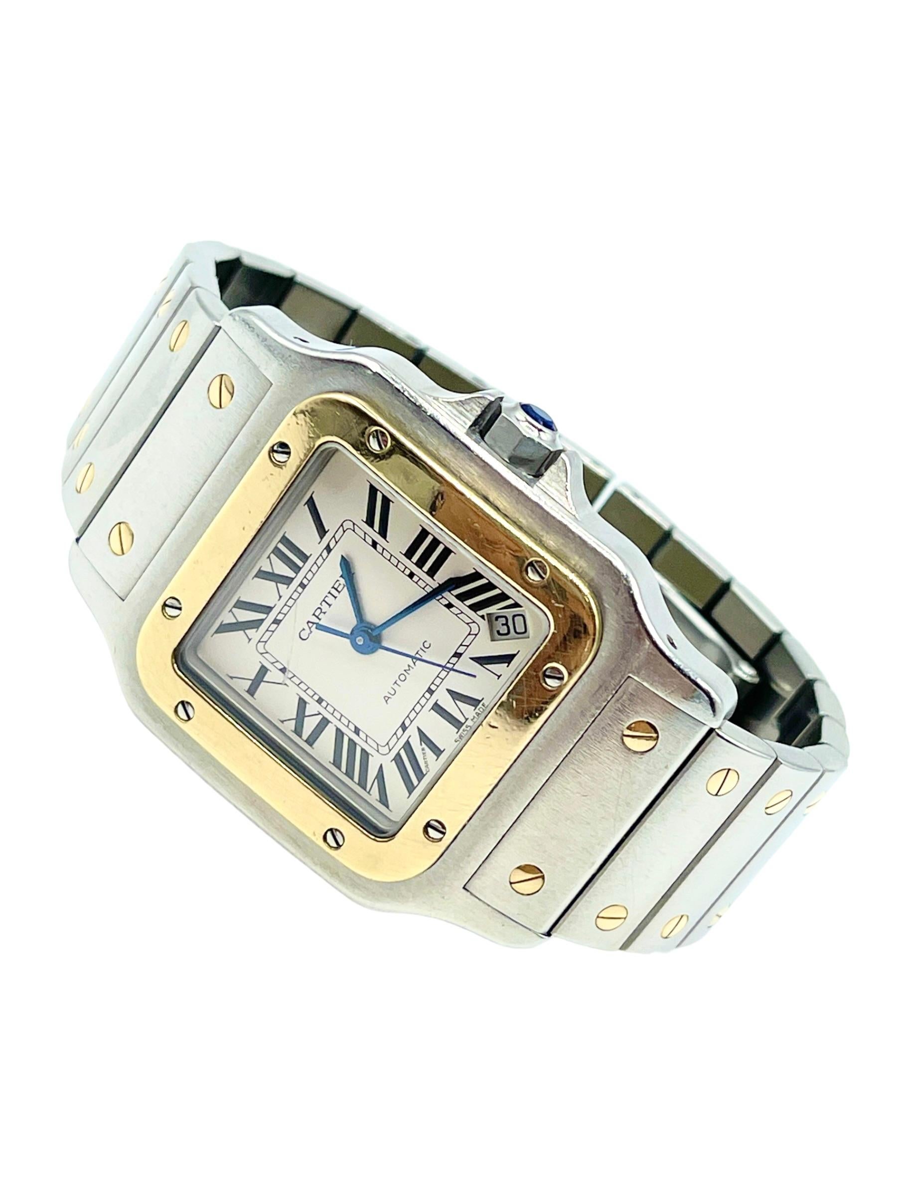 Cartier Santos 2823 34.5mm Bi-Colour Unisex Watch For Sale 2