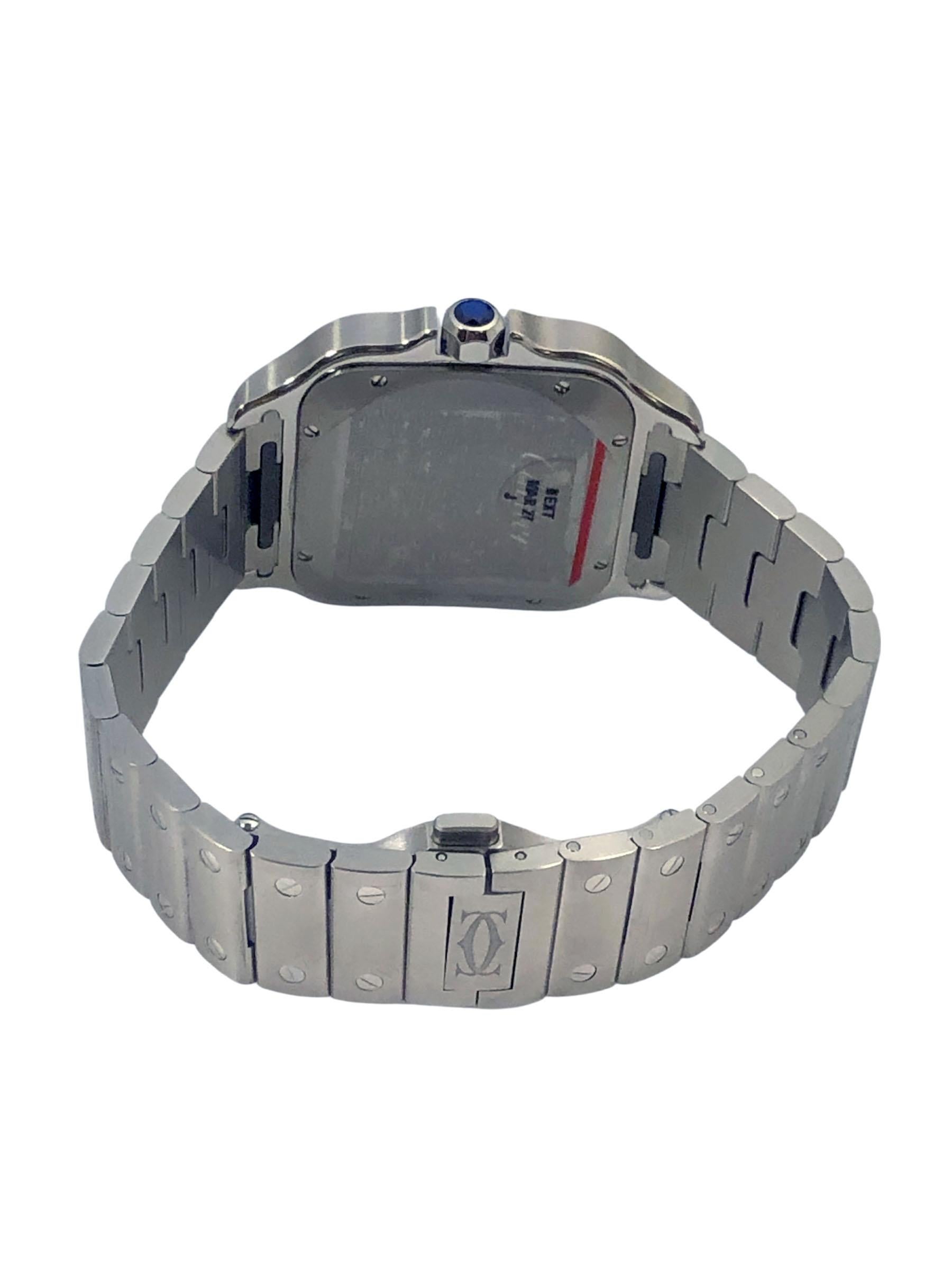 Women's or Men's Cartier Santos 4072 Jumbo Steel Automatic Wrist Watch For Sale