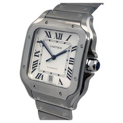 Montre-bracelet automatique en acier Cartier Santos 4072 Jumbo