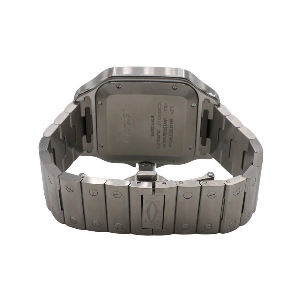 Modern Cartier Santos 40MM Automatic Stainless Steel Navy Blue Dial Watch WSSA0030