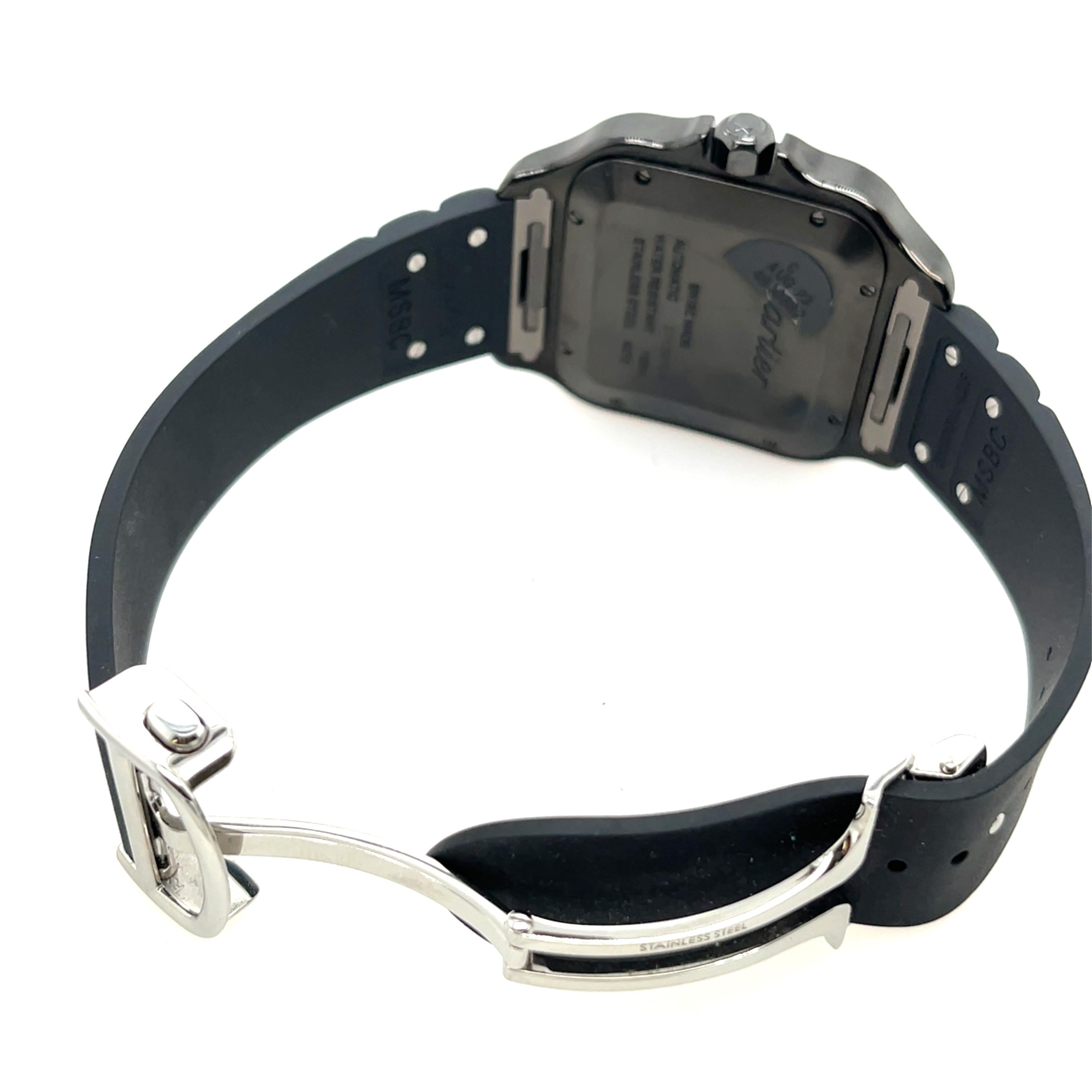 Cartier Santos 40mm Schwarz Stahl Uhr Ref. 271397BX 3