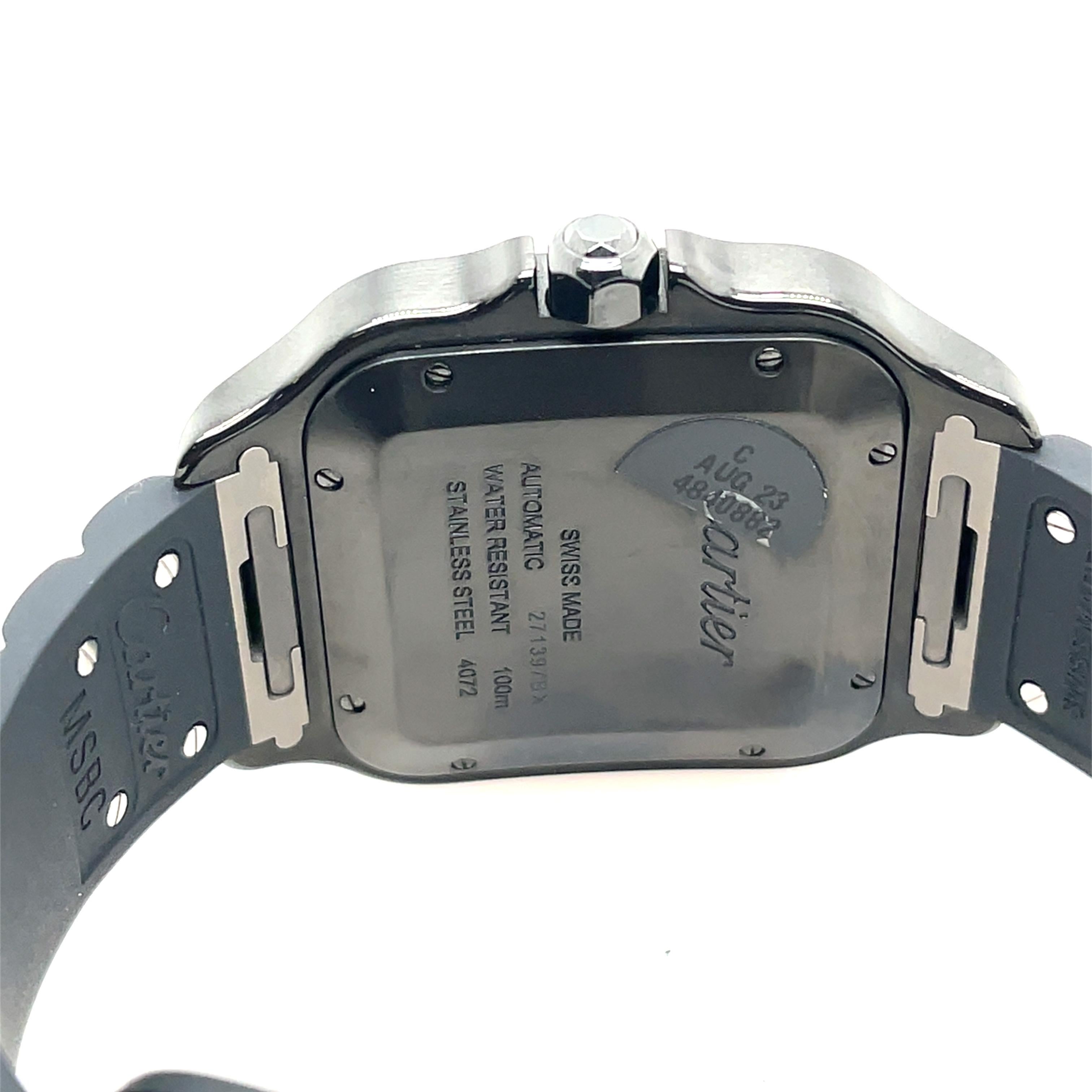 Cartier Santos 40mm Schwarz Stahl Uhr Ref. 271397BX 5