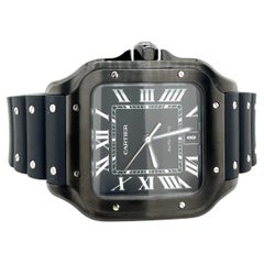 Cartier Santos 40mm Black Steel Watch Ref. 271397BX