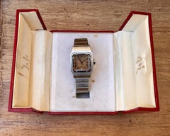 Cartier Santos 987901 Galbée Rare Dial Stainless Steel 29mm Watch In Original B