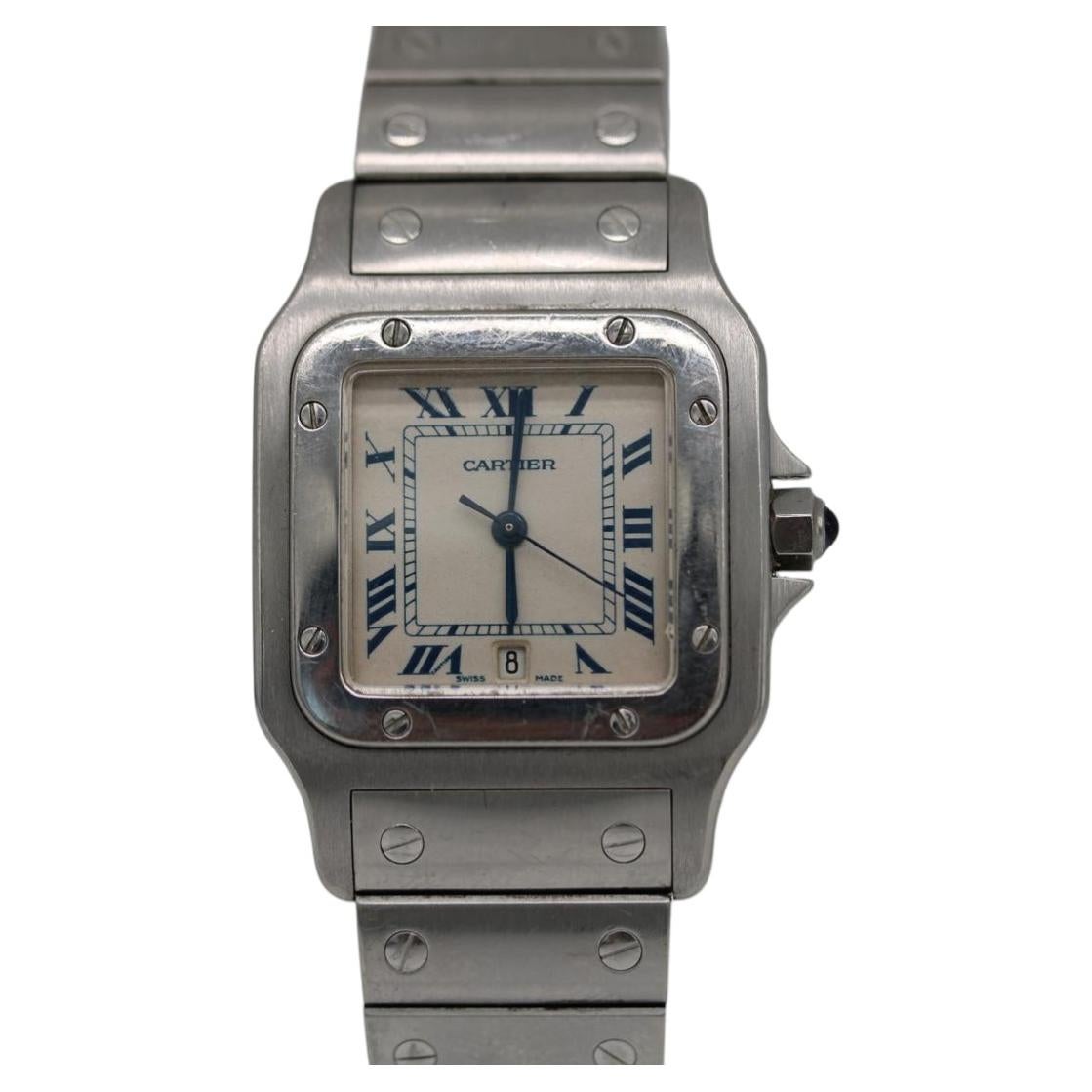 Cartier Santos 987901, modelo grande, 29 mm x 41 mm, acero