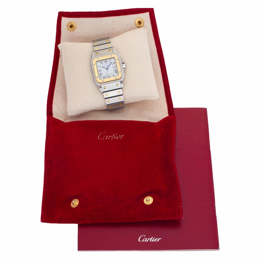 Montre Cartier Santos ac 23,80, cadran blanc, certifié et garantie 2