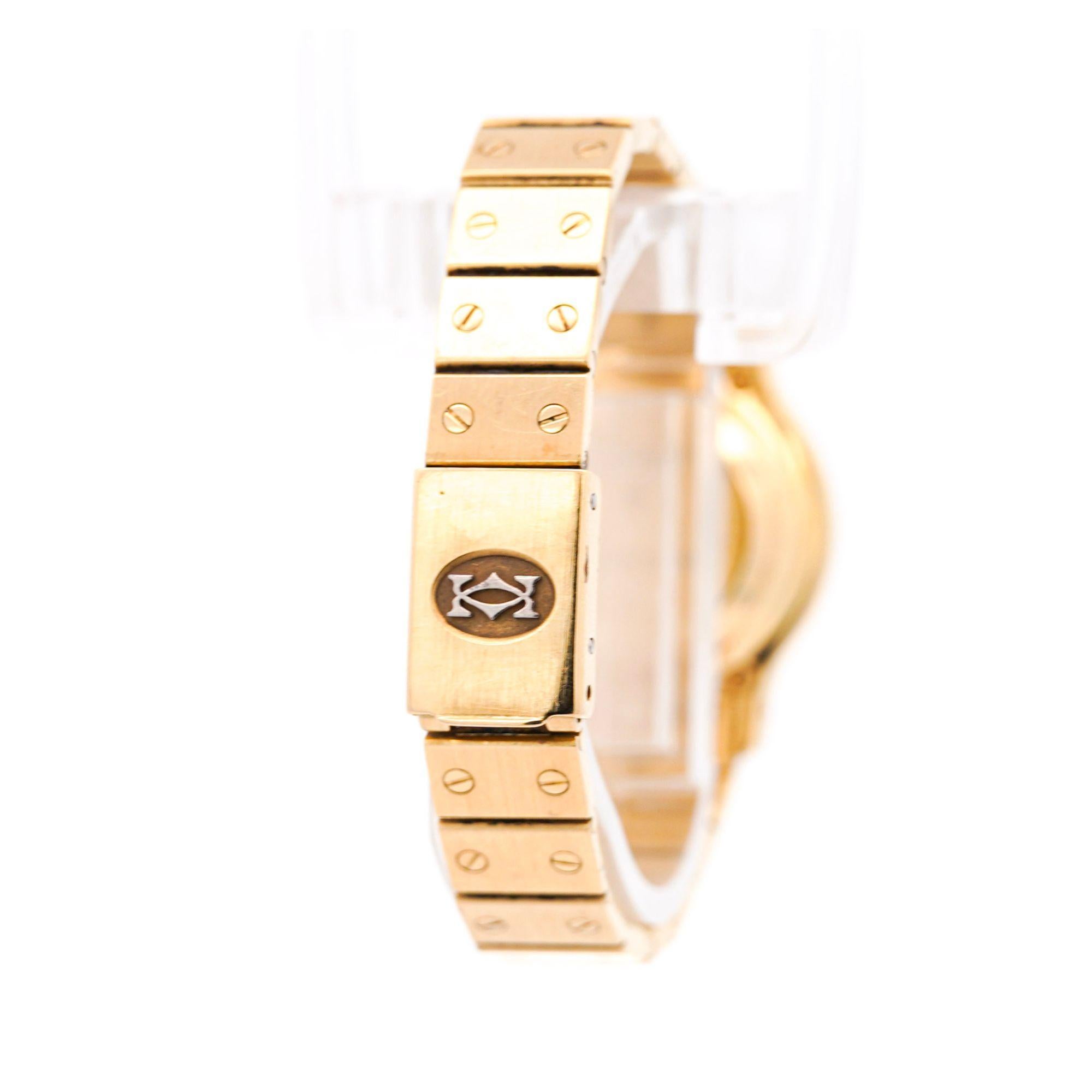 Montre Femme Cartier Santos Automatic Or 18K Cadran 25mm 60045 en vente 1