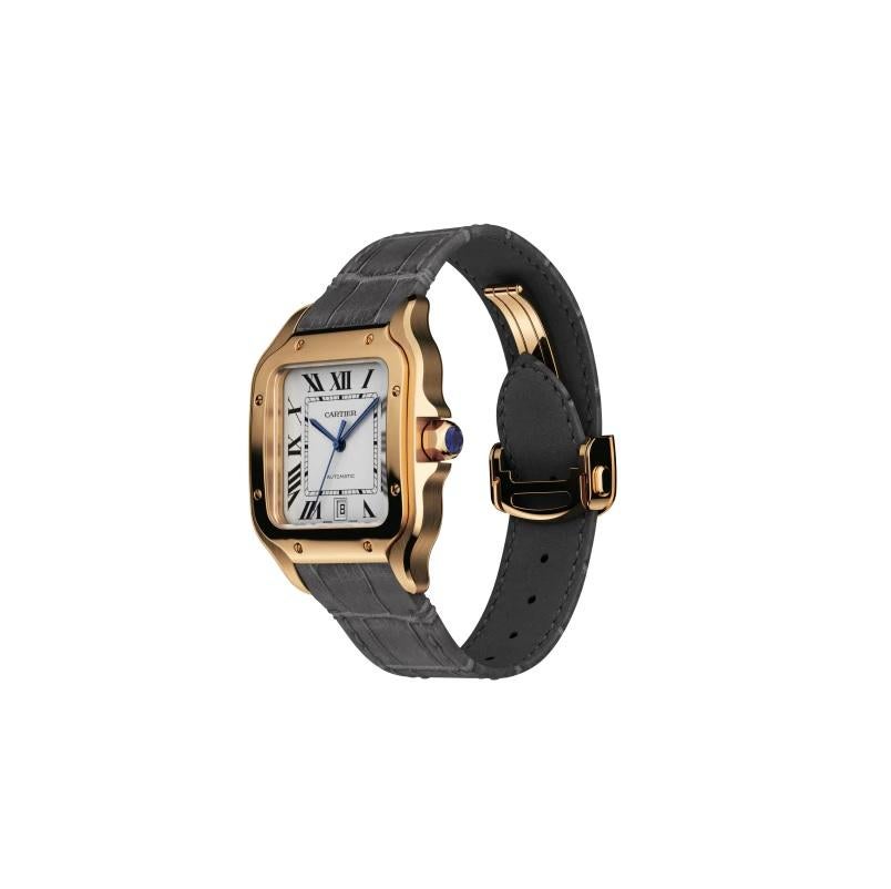 Cartier Santos Automatic Large Model Rose Gold Watch WGSA0019 In New Condition In Wilmington, DE