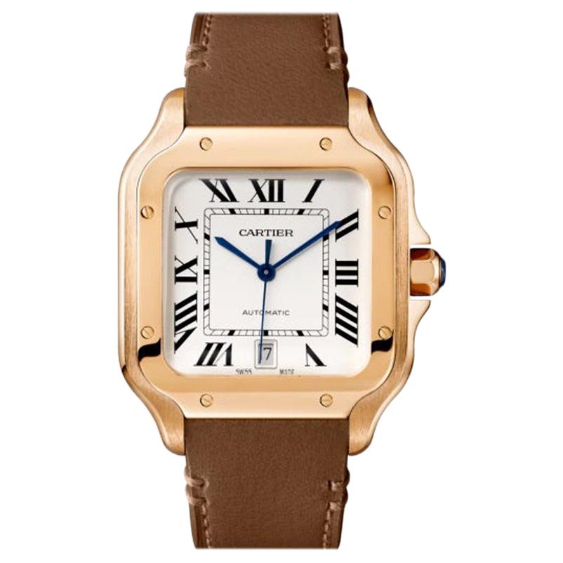 Cartier Santos Automatic Large Model Rose Gold Watch WGSA0044