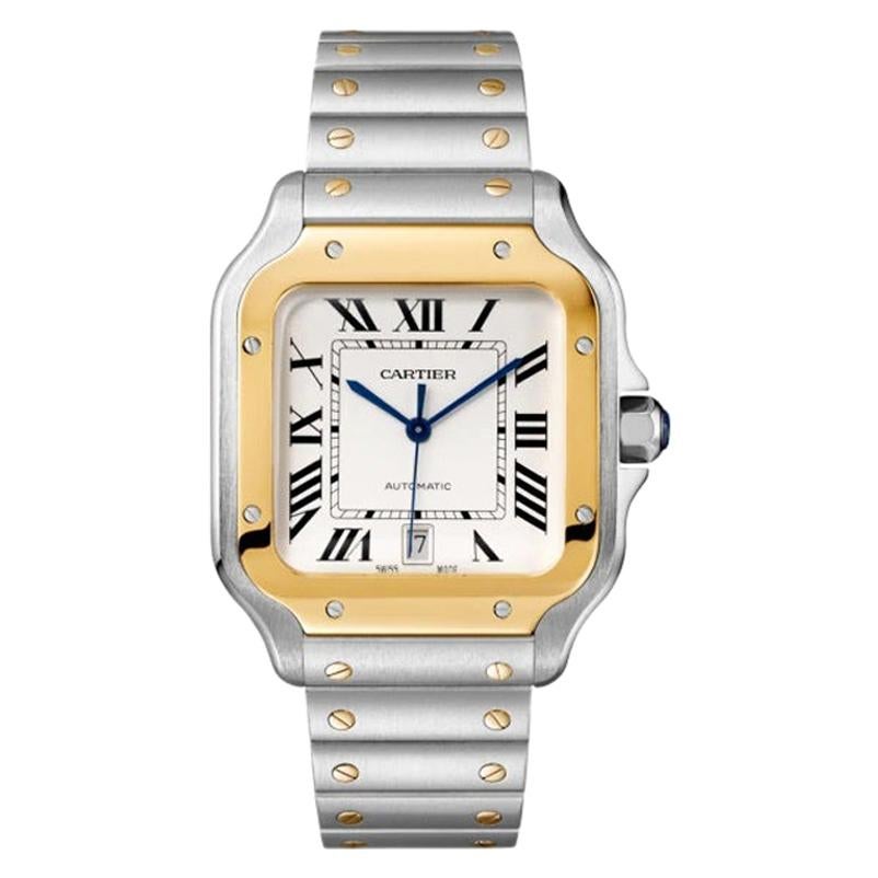 Cartier Santos Automatic Large Model Yellow Gold and Steel Watch W2SA0006