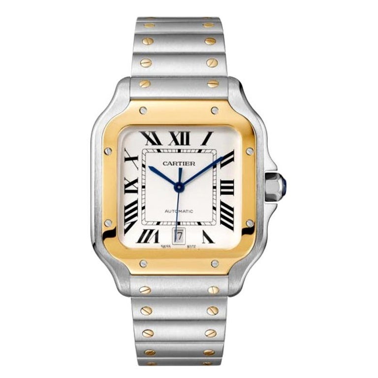 Cartier Santos Automatic Large Model Yellow Gold and Steel Watch ...