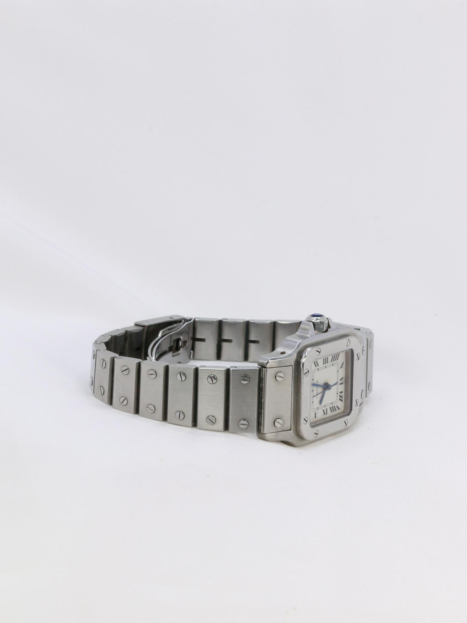 CARTIER Santos automatic vintage steel watch 3