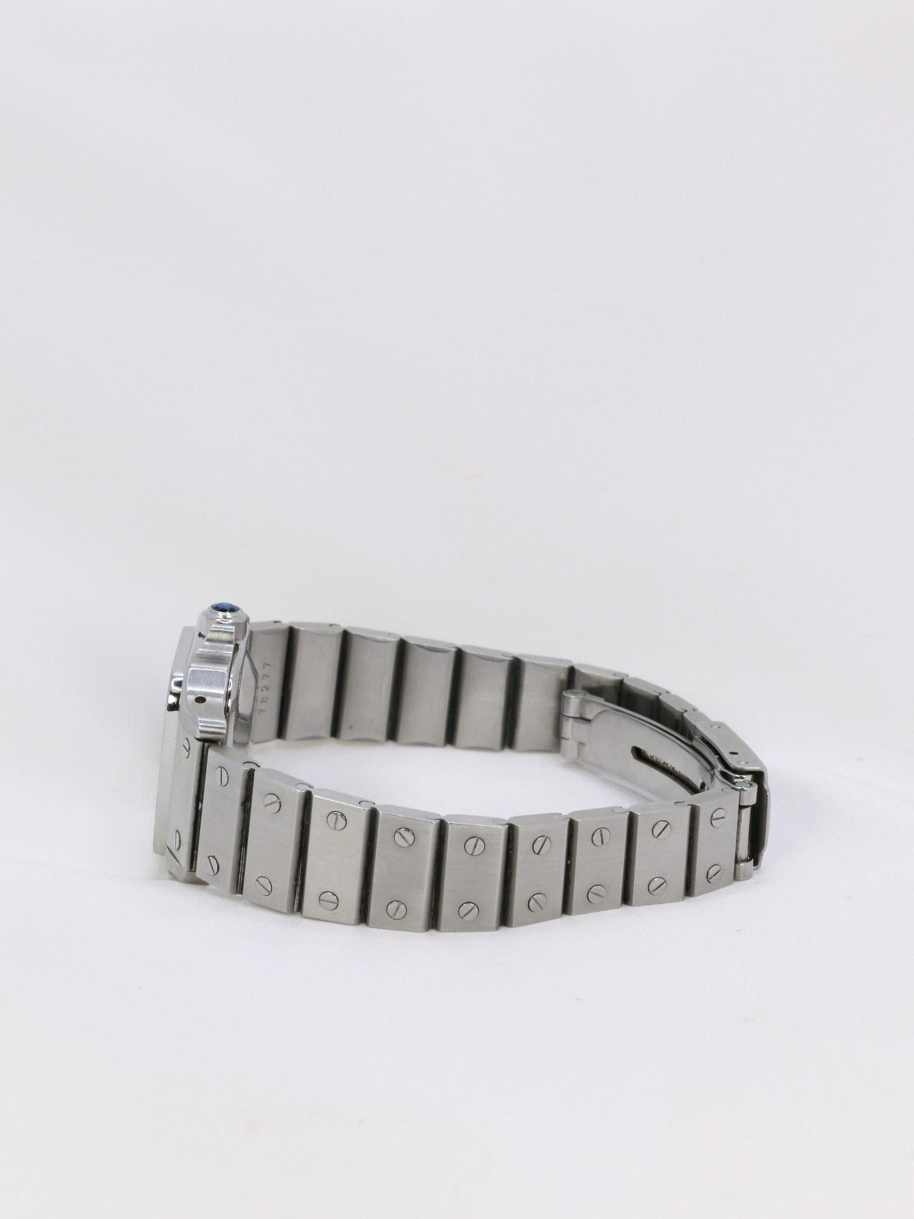 CARTIER Santos automatic vintage steel watch 1