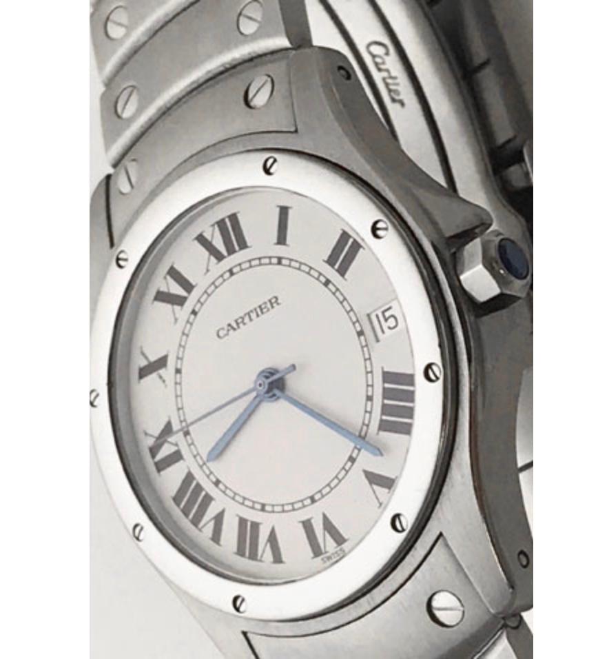Cartier Santos Automatic Watch In Excellent Condition In Dallas, TX