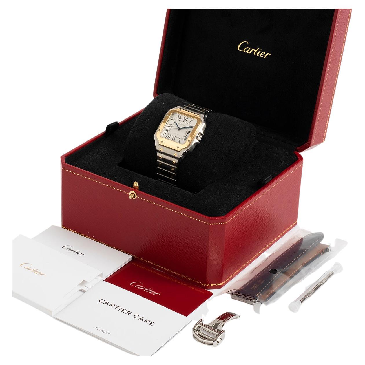 Cartier Santos Automatik-Armbanduhr Ref W2SA0016. Neueste Version 2022. im Zustand „Hervorragend“ in Canterbury, England