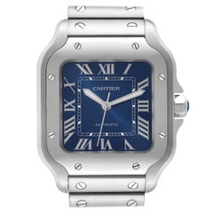 Cartier Santos Montre pour hommes WSSA0063 avec cadran bleu en acier