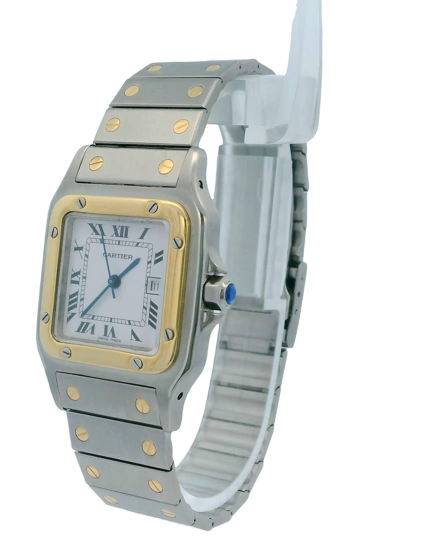 Cartier Santos Caree 2961 Automatic W/Card im Zustand „Hervorragend“ in Great Neck Plaza, NY