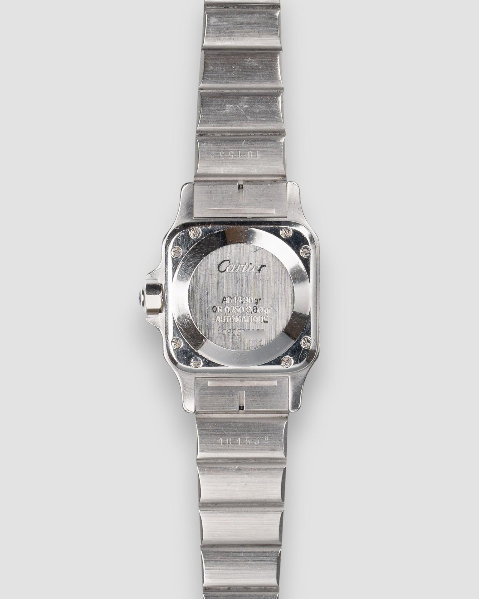 Cartier Santos Carree 0902 SM 24mm Ladies YG/SS 1980s en vente 7