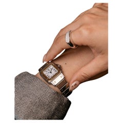 Cartier Santos Carree 0902 SM 24mm Ladies YG/SS 1980s