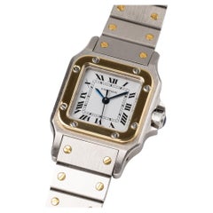 Cartier Santos Carree 0902 SM 24mm Ladies YG/SS 1980s