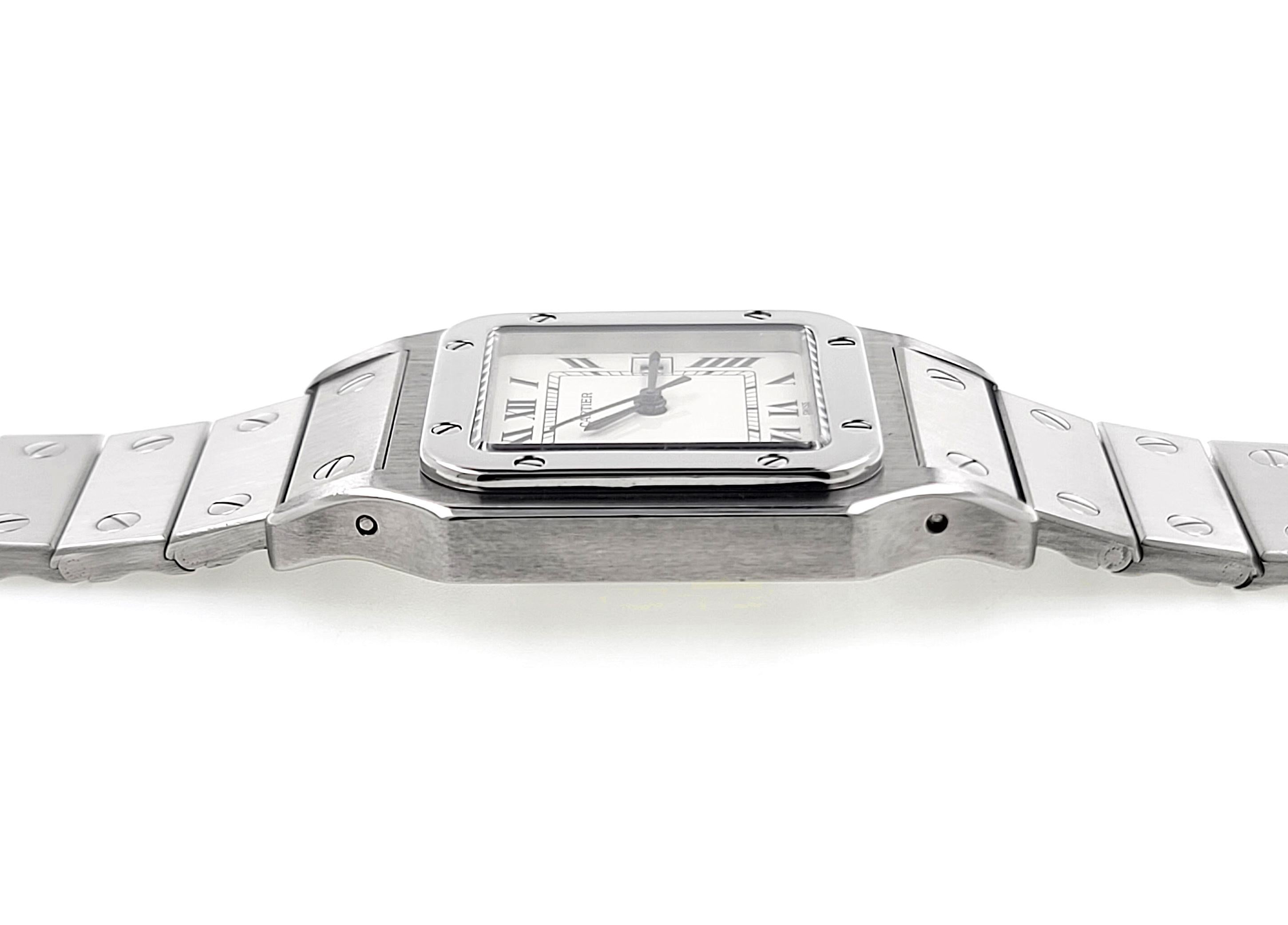Men's Cartier Santos Carree Date 2960 Large Grand Modele Automatic Stainless Steel 