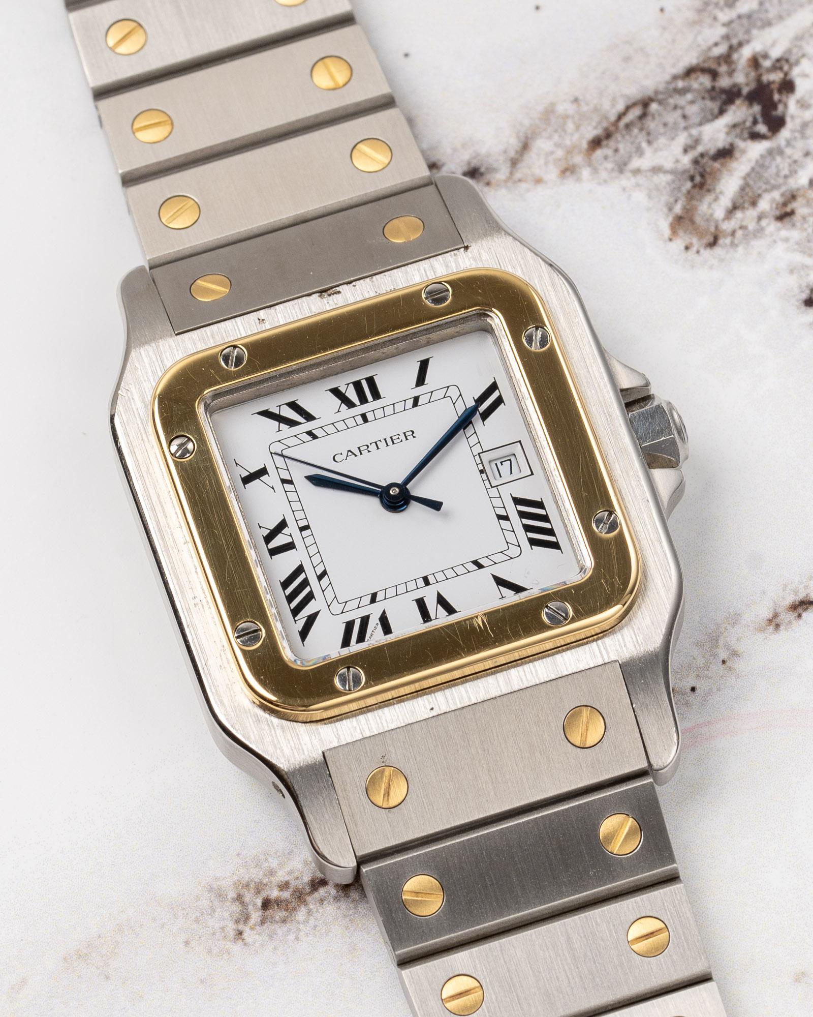 Cartier Santos Carree LM 2961 SS/YG Años 80 en venta 3