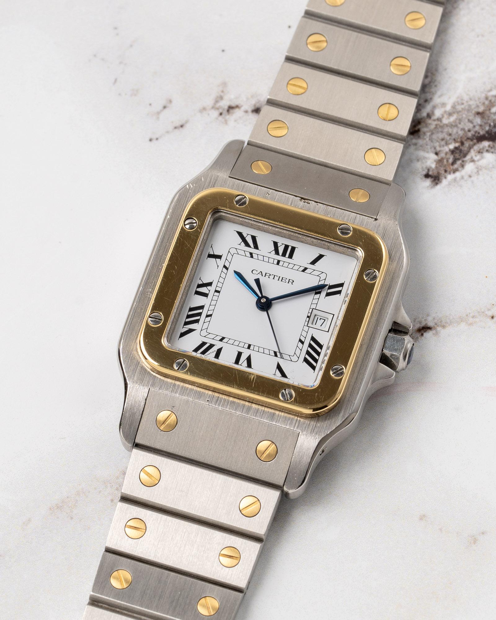 Cartier Santos Carree LM 2961 SS/YG Años 80 en venta 4