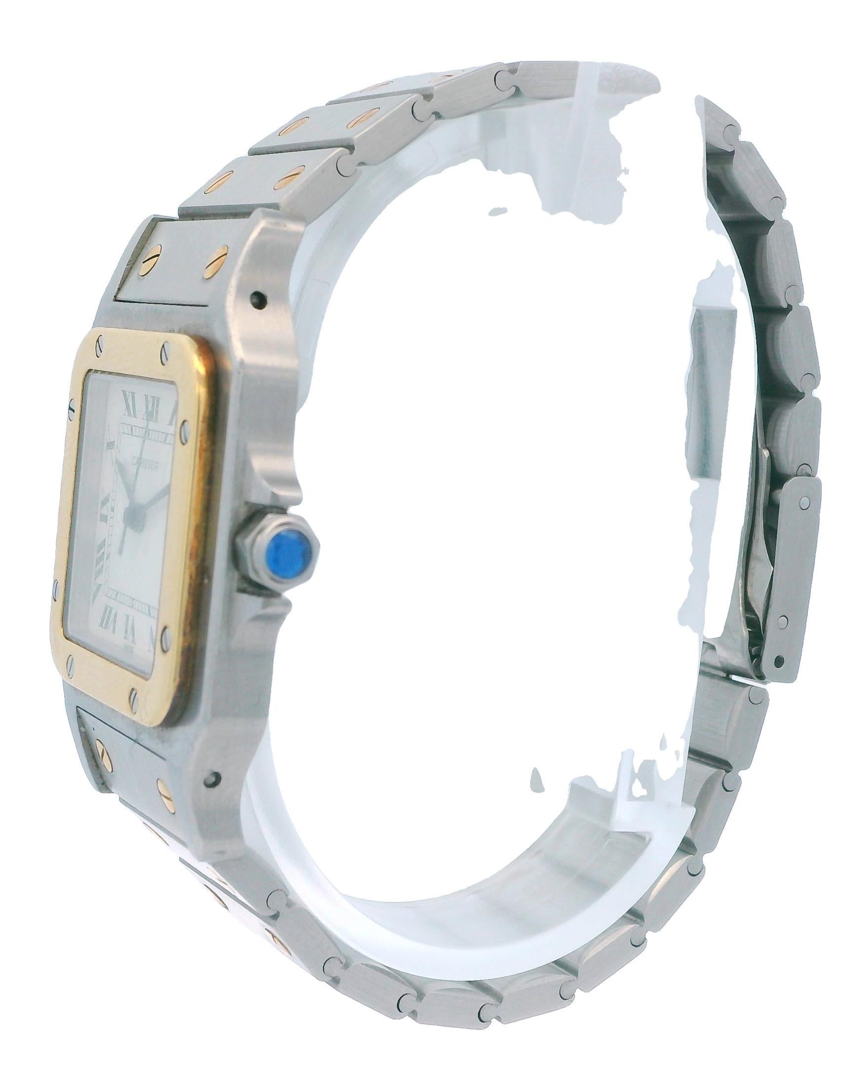 Montre Cartier Santos Carrée bicolore Excellent état - En vente à Great Neck Plaza, NY